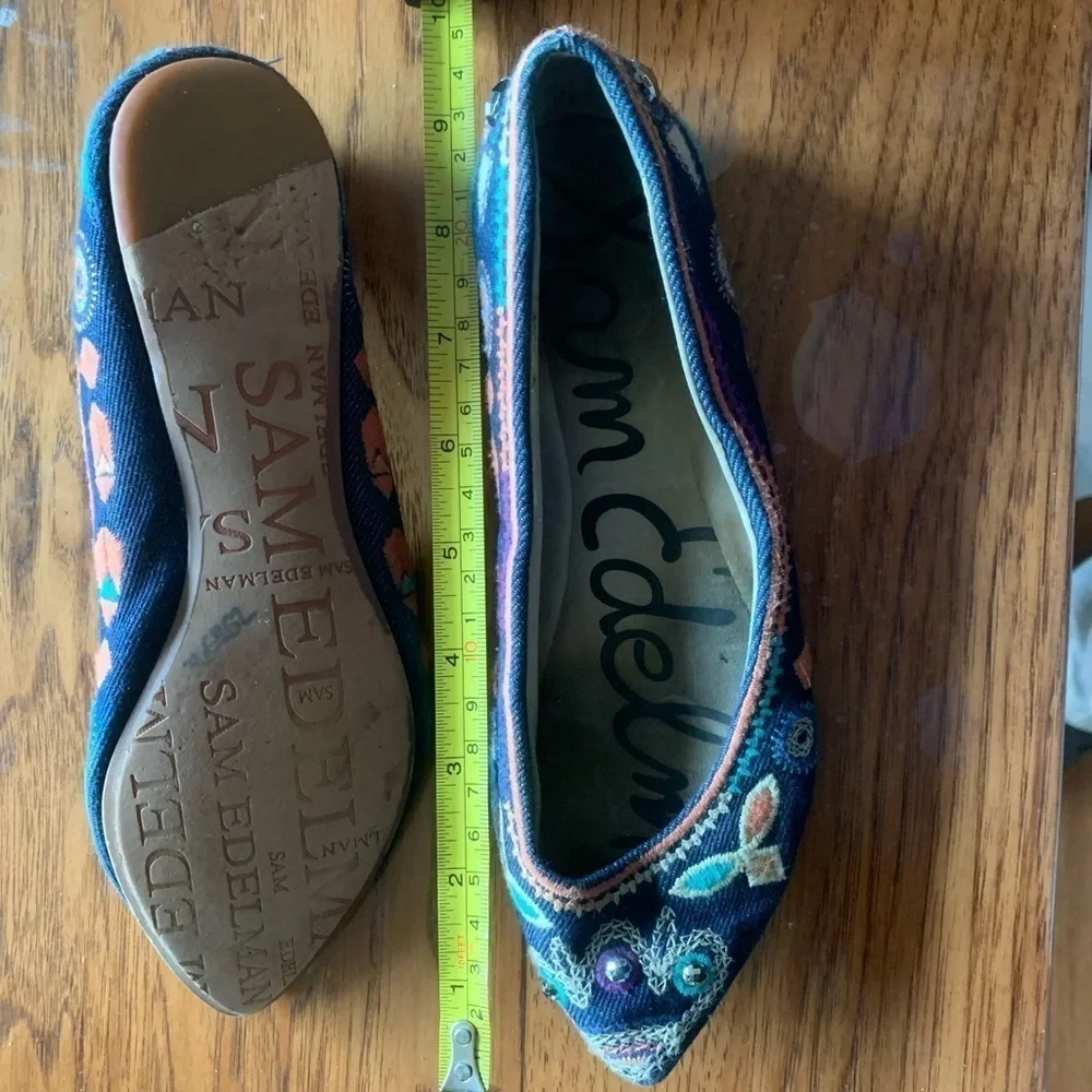 Sam Edelman Devon Denim Flats Ladies Size 4M
